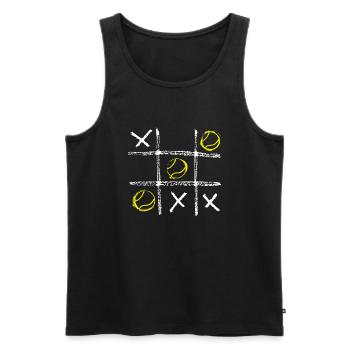 Tennis Tic TacToe - Männer Premium Bio Tank Top - Schwarz - Vorne - Michal (187cm)