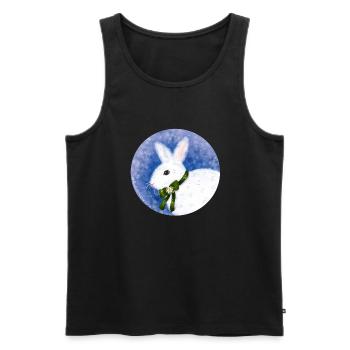 Winter Hase - Männer Premium Bio Tank Top - Schwarz - Vorne - Michal (187cm)