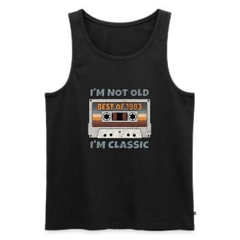 I'M NOT OLD I'M CLASSIC BEST OF 1983 Birthday gift - Men's Premium Organic Tank Top - black - Front - Michal (187cm)