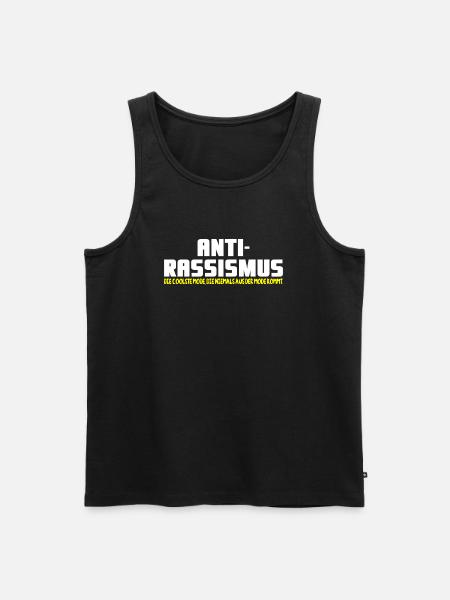 Anti-Rassismus - Männer Premium Bio Tank Top - Schwarz