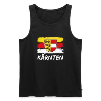 Carinthia Austria Flag Coat of Arms Lion - Men's Premium Organic Tank Top - black - Front - Michal (187cm)