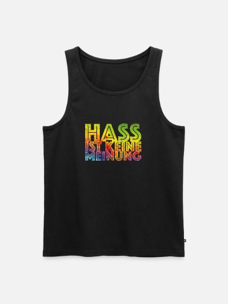 Hate is not an opinion - Men's Premium Organic Tank Top - black