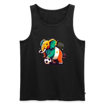 Ivory Coast Elephants Football Jersey Supporter - Men's Premium Organic Tank Top - black - Front - Michal (187cm)
