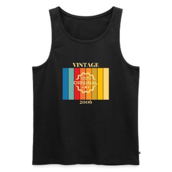 Anniversary 18 Years Vintage 2006 Gift 2006 - Men's Premium Organic Tank Top - black - Front - Michal (187cm)
