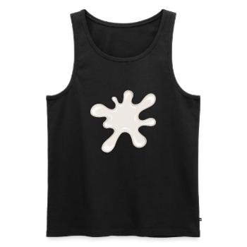 white splat - Men's Premium Organic Tank Top - black - Front - AI Model Male 178 light (178cm)