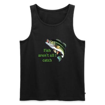 Fische sind nicht alles, was ich fange - Männer Premium Bio Tank Top - Schwarz - Vorne - AI Model Male 178 light (178cm)