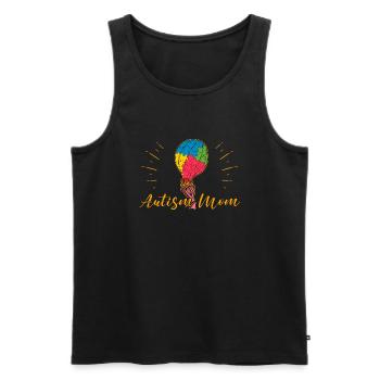 Autism Mom Luftballon Autist Puzzleteil - Männer Premium Bio Tank Top - Schwarz - Vorne - AI Model Male 178 light (178cm)
