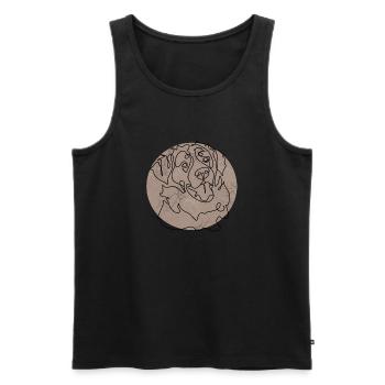 BERNER SENNENHUND - Männer Premium Bio Tank Top - Schwarz - Vorne - AI Model Male 178 light (178cm)