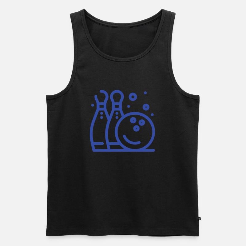 MAC Bowling - Männer Premium Bio Tank Top - Schwarz