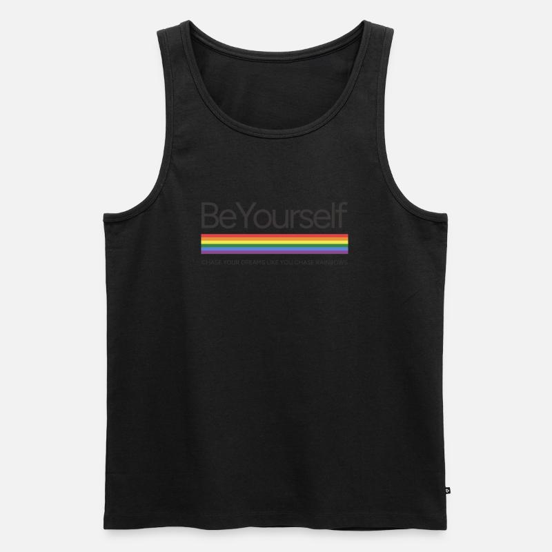 Be Yorself Design - Männer Premium Bio Tank Top - Schwarz