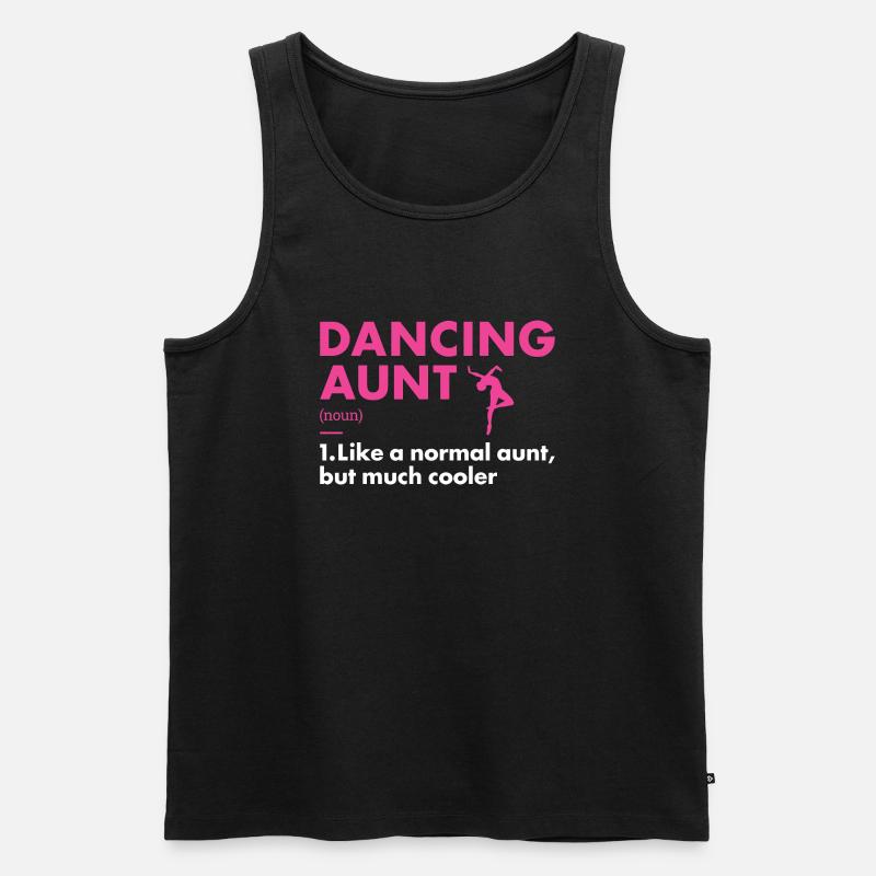 Dancer Aunt Definition Dancing - Männer Premium Bio Tank Top - Schwarz