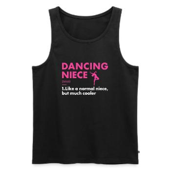 Danseuse Nièce Définition Danse - Débardeur bio Premium Homme - noir - Devant - Michal (187cm)