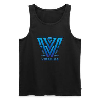 NordicViking - Männer Premium Bio Tank Top - Schwarz - Vorne - AI Model Male 178 light (178cm)