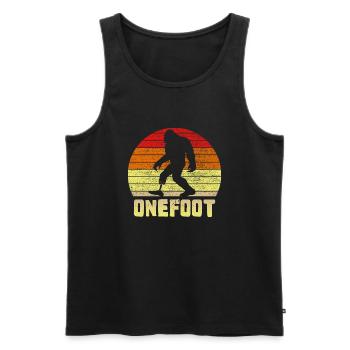 Onefoot | Leg Amputee Recovery Bigfoot - Men's Premium Organic Tank Top - black - Front - AI Model Male 178 light (178cm)