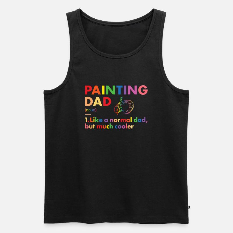 Painter Dad Definition Painting - Männer Premium Bio Tank Top - Schwarz