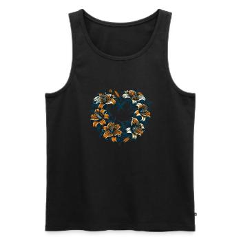 Tiger lily - Men's Premium Organic Tank Top - black - Front - AI Model Male 178 light (178cm)