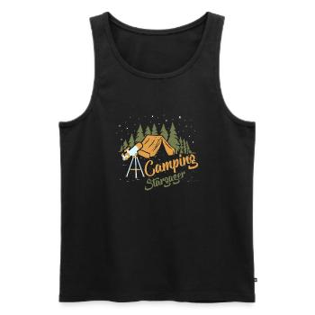 Camping Stargazer Stars Planets Astronomy - Männer Premium Bio Tank Top - Schwarz - Vorne - AI Model Male 178 light (178cm)