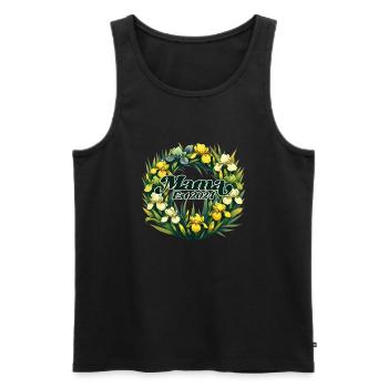 Mama EST 2024 - Männer Premium Bio Tank Top - Schwarz - Vorne - AI Model Male 178 light (178cm)