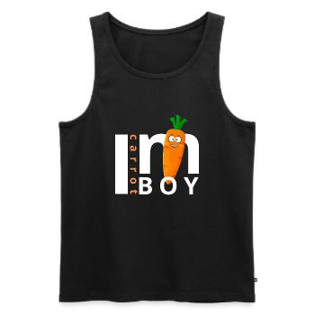 Ich bin eine Karotte! Karottenjunge! Die Fans des Champions! - Männer Premium Bio Tank Top - Schwarz - Vorne - Michal (187cm)