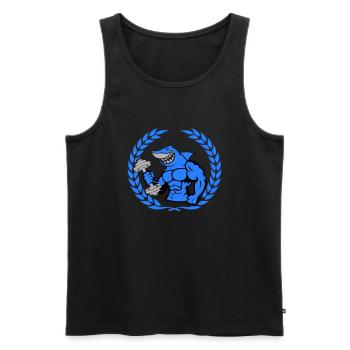 shark shark bodybuilding dumbbell - Men's Premium Organic Tank Top - black - Front - Michal (187cm)