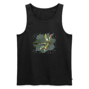 Libelle - Männer Premium Bio Tank Top - Schwarz - Vorne - Michal (187cm)