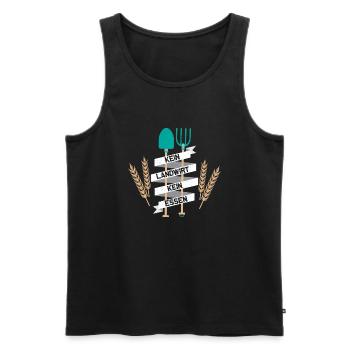 Kein Landwirt Kein Essen Bauernhof Bauer - Männer Premium Bio Tank Top - Schwarz - Vorne - Michal (187cm)