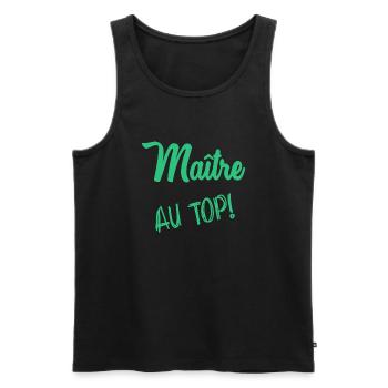 MEISTER - Männer Premium Bio Tank Top - Schwarz - Vorne - AI Model Male 178 light (178cm)
