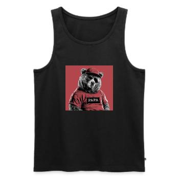 Dad to cuddle - Men's Premium Organic Tank Top - black - Front - AI Model Male 178 light (178cm)