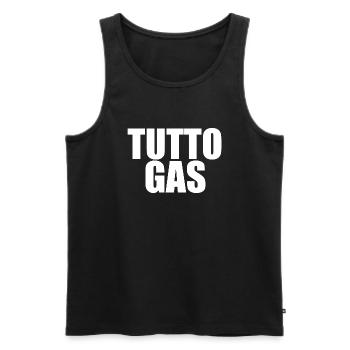 tutto gas italien party urlaub lignano - Männer Premium Bio Tank Top - Schwarz - Vorne - AI Model Male 178 light (178cm)