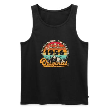 Vintage Born 1956 Geburtstagsgeschenk. - Männer Premium Bio Tank Top - Schwarz - Vorne - Michal (187cm)