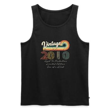 2010 Vintage Classic 2010 - Men's Premium Organic Tank Top - black - Front - AI Model Male 178 light (178cm)
