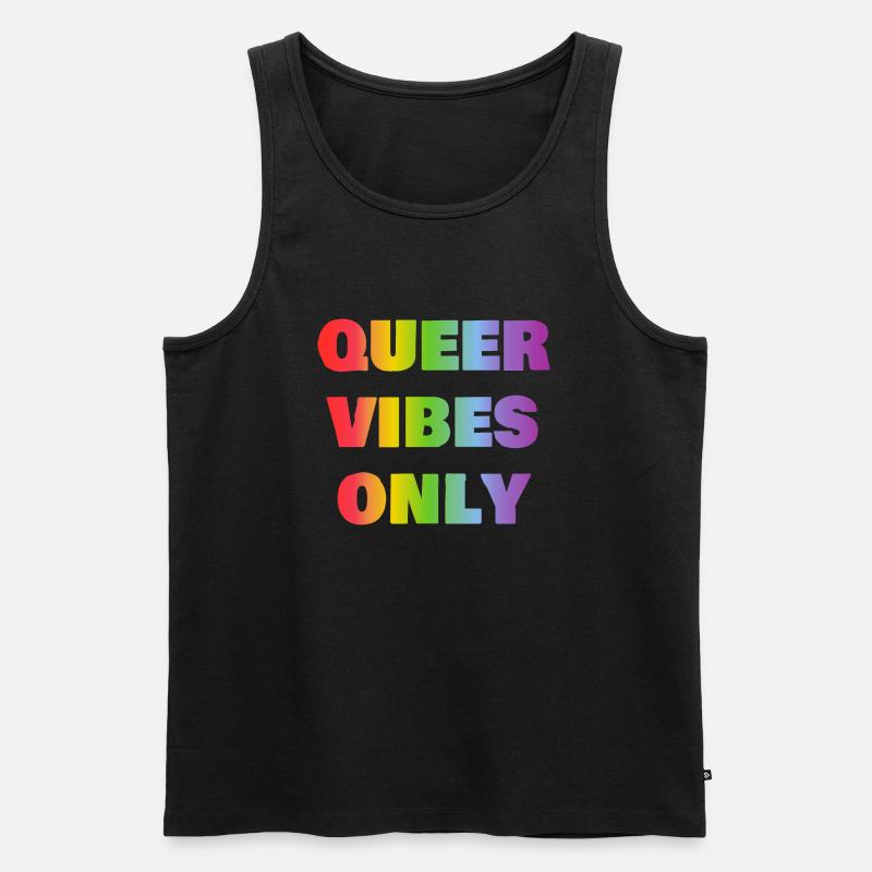 Nur queere Vibes - Männer Premium Bio Tank Top - Schwarz