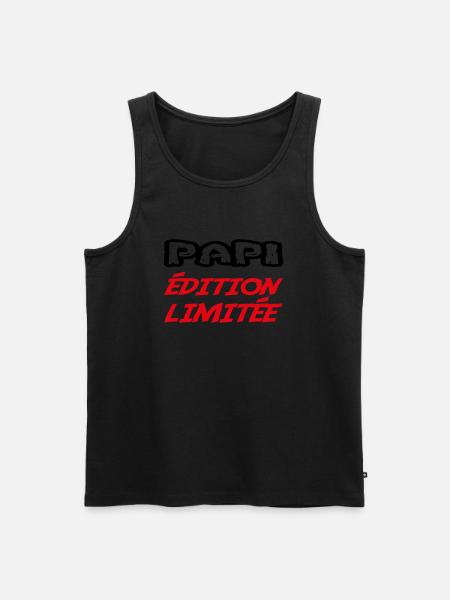 PAPI édition limitée - Débardeur bio Premium Homme - noir