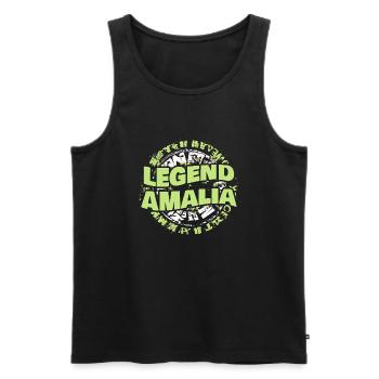 Amalia - Männer Premium Bio Tank Top - Schwarz - Vorne - AI Model Male 178 light (178cm)