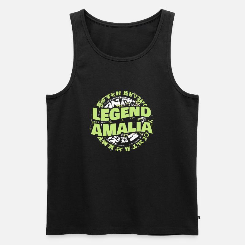 Amalia - Männer Premium Bio Tank Top - Schwarz