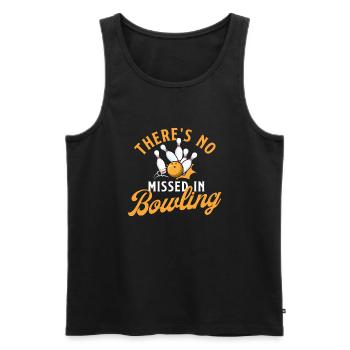 Beim Bowling gibt es nichts zu verpassen - Bowler - Männer Premium Bio Tank Top - Schwarz - Vorne - Michal (187cm)