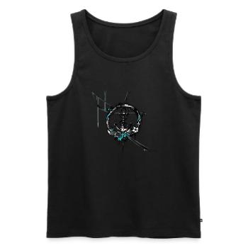 anker, maritim - Männer Premium Bio Tank Top - Schwarz - Vorne - Michal (187cm)