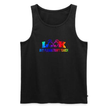 Restez fort Citation positive Mignon Amour Positivité - Débardeur bio Premium Homme - noir - Devant - AI Model Male 178 light (178cm)