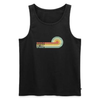 Wetherspoons Design: Would Rather Be In Spoons - Men's Premium Organic Tank Top - black - Front - Michal (187cm)