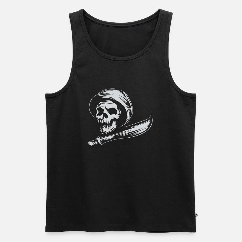 SKULL REAPER - Männer Premium Bio Tank Top - Schwarz