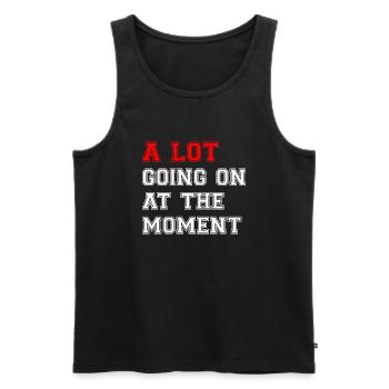 A lot at the moment for men, women, children T- - Men's Premium Organic Tank Top - black - Front - Michal (187cm)