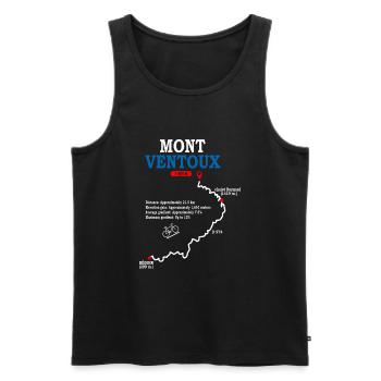 Bike Mont Ventoux route map Bédoin - Men's Premium Organic Tank Top - black - Front - AI Model Male 178 light (178cm)