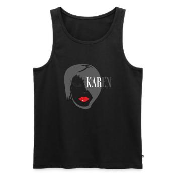 Karen - Männer Premium Bio Tank Top - Schwarz - Vorne - Michal (187cm)