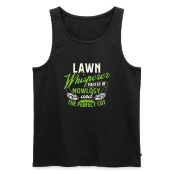 Lawn Whisperer Maître de la Mowlogie - Jardinier - Débardeur bio Premium Homme - noir - Devant - Michal (187cm)