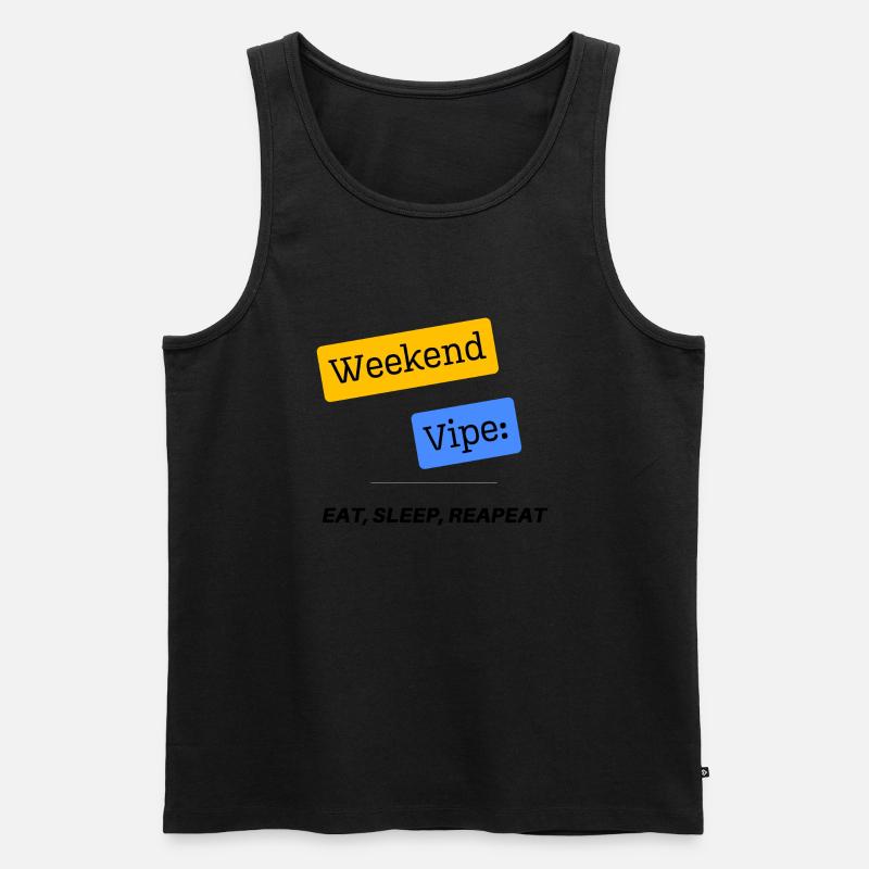 Weekend - Männer Premium Bio Tank Top - Schwarz