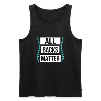 All Backs Matter Chiropractor Physical Therapist - Men's Premium Organic Tank Top - black - Front - Michal (187cm)