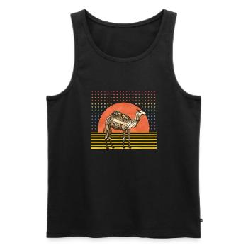 Kamel - Männer Premium Bio Tank Top - Schwarz - Vorne - AI Model Male 178 light (178cm)