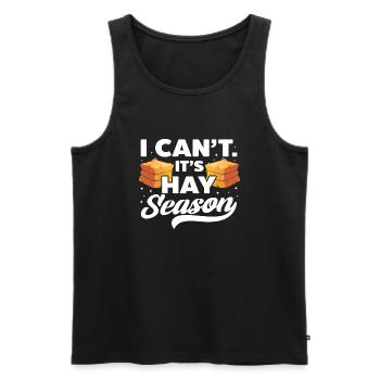 I Can't It's Hay Season Hay Baling Straw Bale - Männer Premium Bio Tank Top - Schwarz - Vorne - AI Model Male 178 light (178cm)