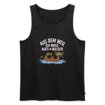 Aus dem Weg, ich muss aufs Wasser - Männer Premium Bio Tank Top - Schwarz - Vorne - Michal (187cm)