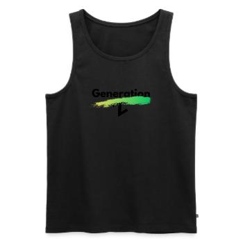 Generation Z - Männer Premium Bio Tank Top - Schwarz - Vorne - AI Model Male 178 light (178cm)